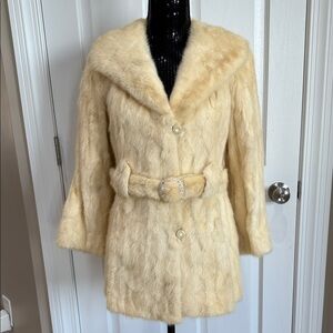 Elegant Cream Fur Coat